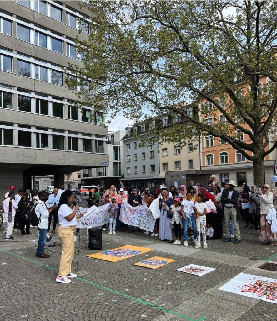 Kundgebung in Zürich gegen die bewaffneten Konflikte im Sudan